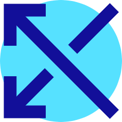 Line Arrow Crossover Left Icon from Sharp Pop Set