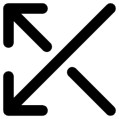 Line Arrow Crossover Left Icon from Core Remix Set