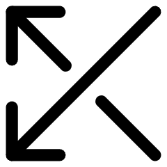 Line Arrow Crossover Left Icon from Core Line Set