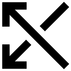 Line Arrow Crossover Left Icon from Sharp Remix Set