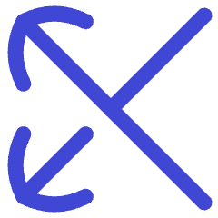 Line Arrow Crossover Left Icon from Flex Duo Set