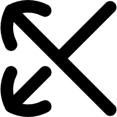 Line Arrow Crossover Left Icon from Flex Solid Set