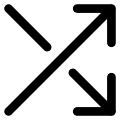 Line Arrow Crossover Right Icon from Core Line Set