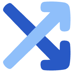 Line Arrow Crossover Right Icon from Plump Flat Set