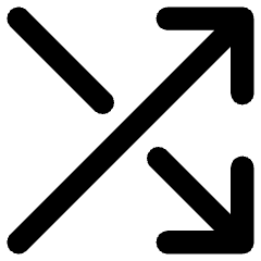 Line Arrow Crossover Right Icon from Core Remix Set