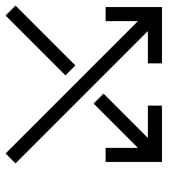 Line Arrow Crossover Right Icon from Sharp Line Set