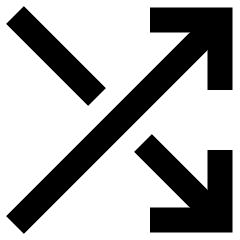 Line Arrow Crossover Right Icon from Sharp Remix Set
