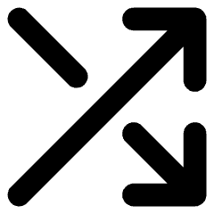 Line Arrow Crossover Right Icon from Core Solid Set
