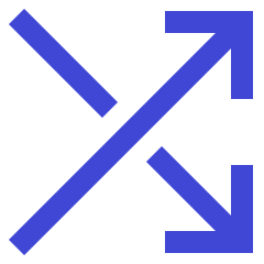 Line Arrow Crossover Right Icon from Sharp Duo Set