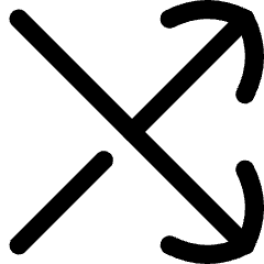 Line Arrow Crossover Right Icon from Flex Line Set