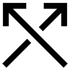 Line Arrow Crossover Up Icon from Sharp Line Set