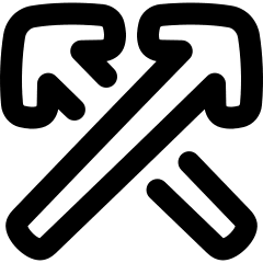 Line Arrow Crossover Up Icon from Plump Remix Set