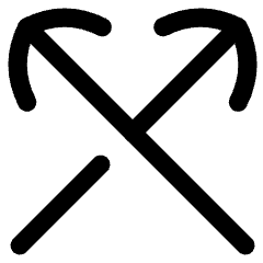 Line Arrow Crossover Up Icon from Flex Line Set