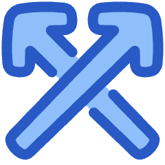 Line Arrow Crossover Up Icon from Plump Duo Set
