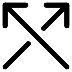 Line Arrow Crossover Up Icon from Core Line Set