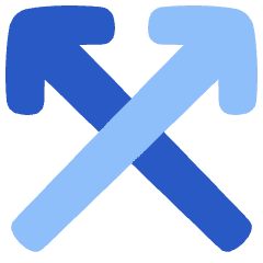 Line Arrow Crossover Up Icon from Plump Flat Set