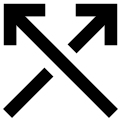 Line Arrow Crossover Up Icon from Sharp Remix Set