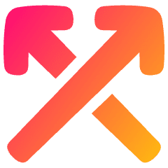 Line Arrow Crossover Up Icon from Plump Gradient Set