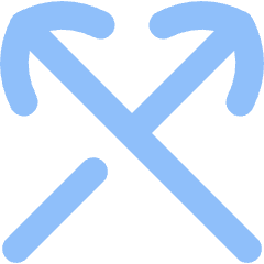 Line Arrow Crossover Up Icon from Flex Flat Set