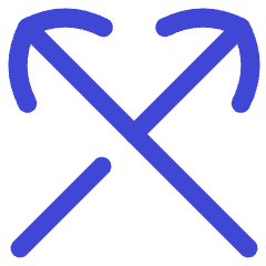 Line Arrow Crossover Up Icon from Flex Duo Set
