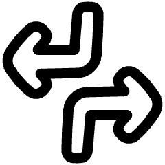 Line Arrow Dodge 1 Icon from Plump Line Set