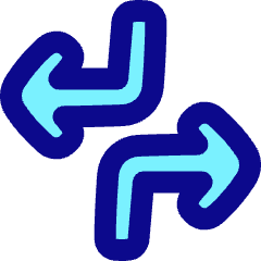 Line Arrow Dodge 1 Icon from Plump Pop Set