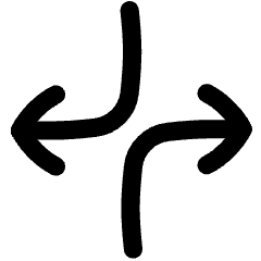 Line Arrow Dodge 1 Icon from Flex Line Set