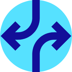 Line Arrow Dodge 1 Icon from Sharp Pop Set