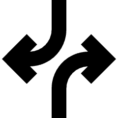 Line Arrow Dodge 1 Icon from Sharp Solid Set