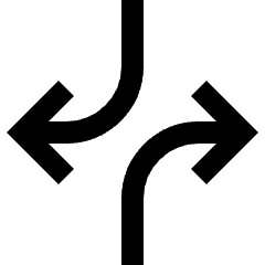 Line Arrow Dodge 1 Icon from Sharp Line Set
