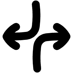 Line Arrow Dodge 1 Icon from Flex Solid Set