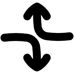 Line Arrow Dodge 2 Icon from Flex Solid Set