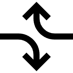 Line Arrow Dodge 2 Icon from Sharp Line Set