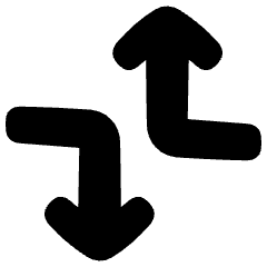 Line Arrow Dodge 2 Icon from Plump Solid Set