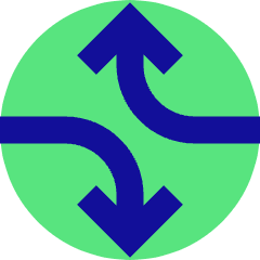 Line Arrow Dodge 2 Icon from Sharp Pop Set