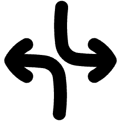 Line Arrow Dodge 3 Icon from Flex Solid Set