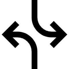 Line Arrow Dodge 3 Icon from Sharp Line Set