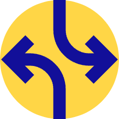 Line Arrow Dodge 3 Icon from Sharp Pop Set