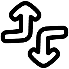 Line Arrow Dodge 4 Icon from Plump Line Set