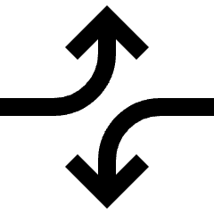 Line Arrow Dodge 4 Icon from Sharp Line Set