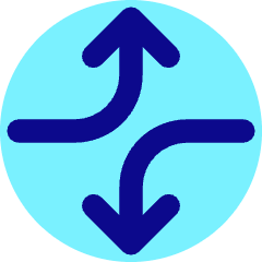 Line Arrow Dodge 4 Icon from Core Pop Set