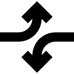 Line Arrow Dodge 4 Icon from Sharp Solid Set