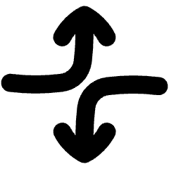 Line Arrow Dodge 4 Icon from Flex Solid Set