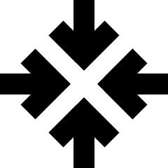 Line Arrow Point Center Icon from Sharp Solid Set