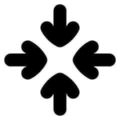 Line Arrow Point Center Icon from Flex Solid Set