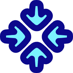 Line Arrow Point Center Icon from Plump Pop Set