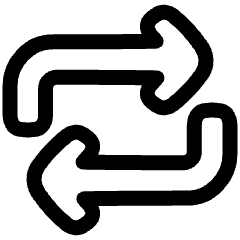 Line Arrow Reload Horizontal 1 Icon from Plump Line Set