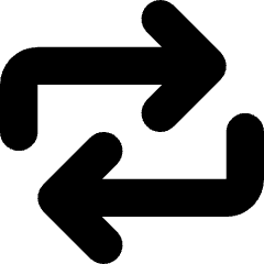Line Arrow Reload Horizontal 1 Icon from Core Solid Set