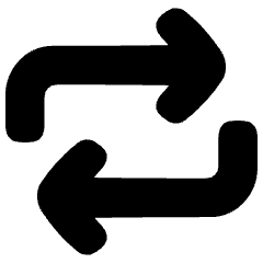 Line Arrow Reload Horizontal 1 Icon from Plump Solid Set