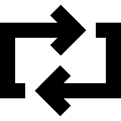 Line Arrow Reload Horizontal 2 Icon from Sharp Solid Set